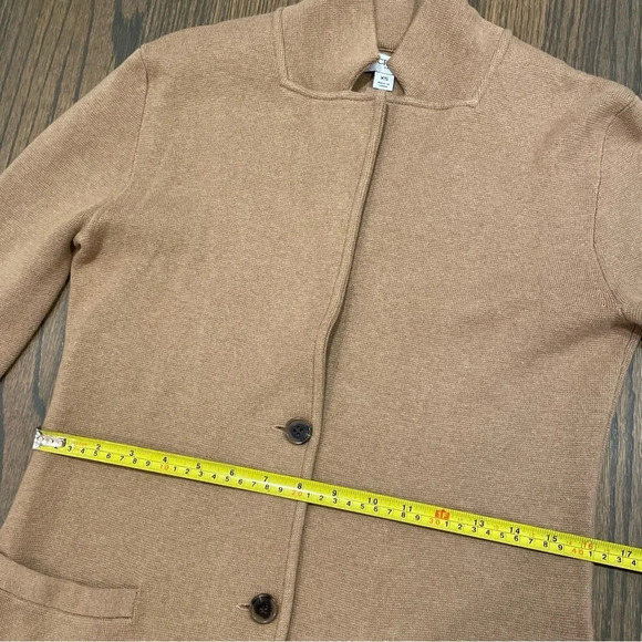 J. CREW Fall 2020 Sweater Blazer Heather Acorn 2 Button Front Closure size XS - Picture 9 of 12